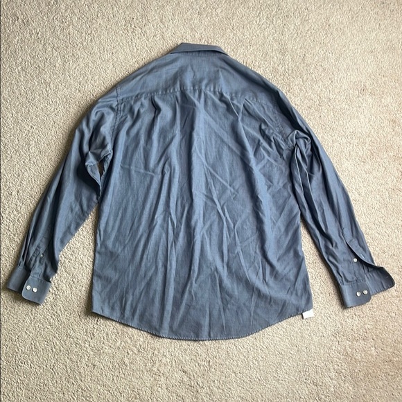 Calvin Klein Blue Casual Button Down Shirt - Picture 6 of 6